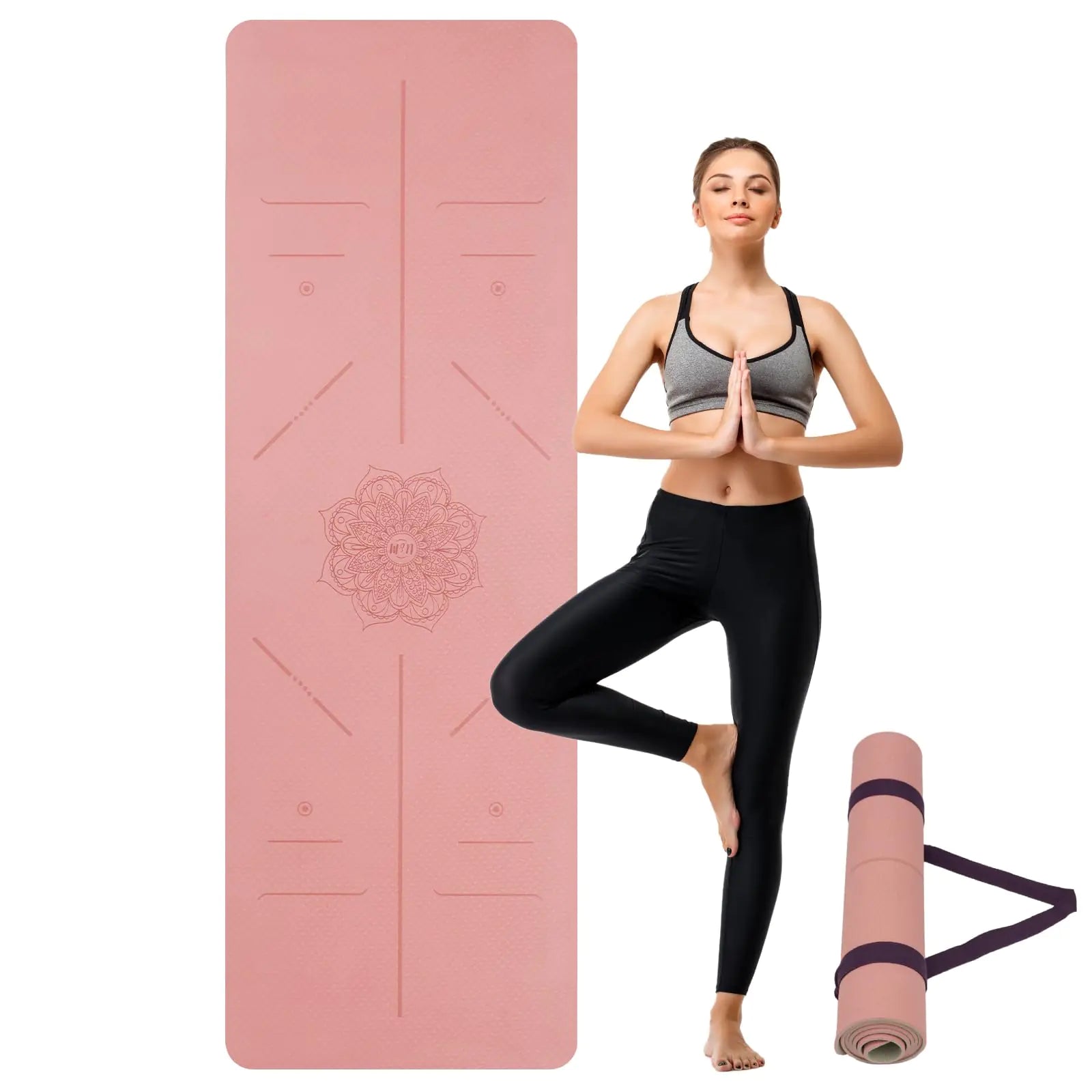 Pink Pilates & Yoga Mat